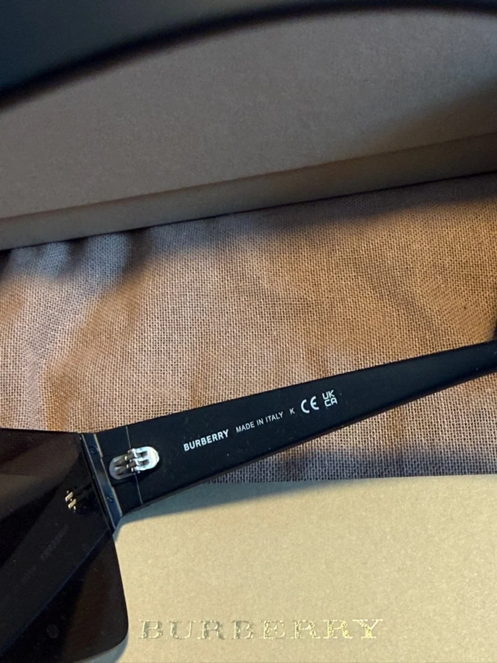 Burberry Men’s Black Shield Sunglasses with Dark Lenses - Picture 4 of 4